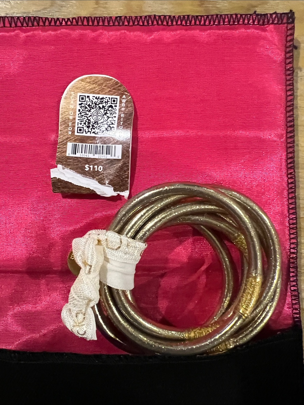 Budhagirl Metallic Gold Multistrand Stretch Bracelet Size Small - Picture 8 of 8